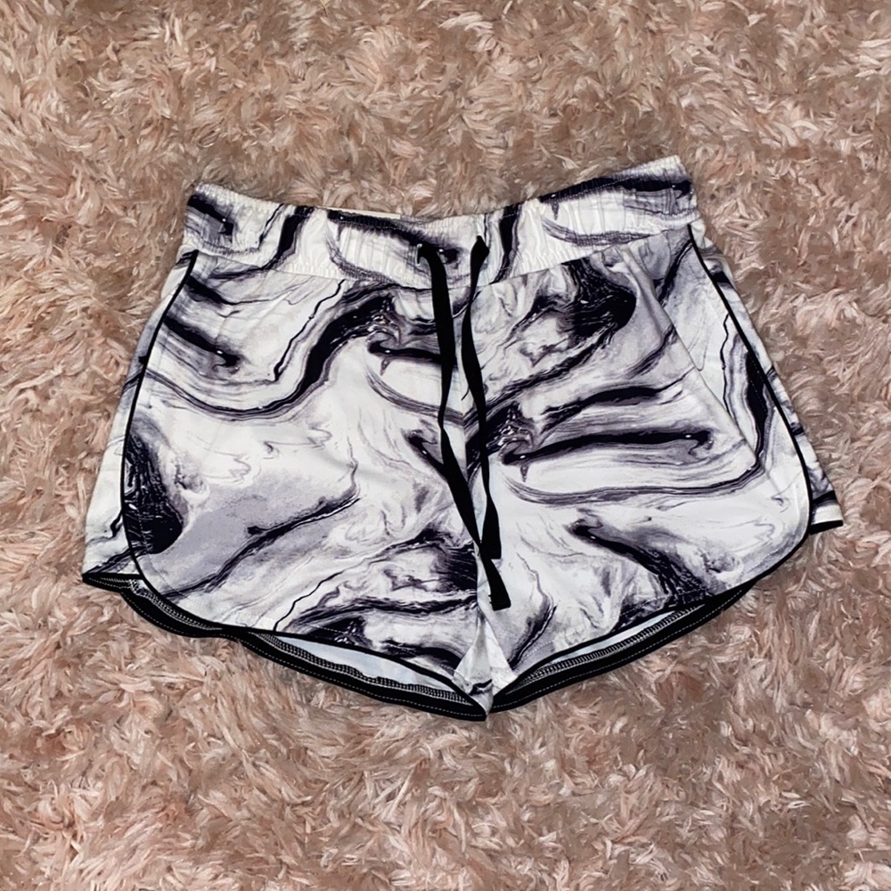 Running Shorts Black and White Size Small